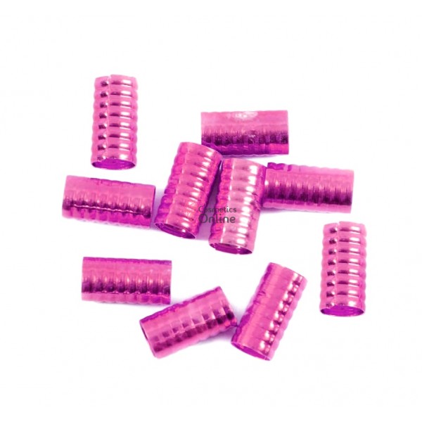 Inele din metal pentru codite afro RNG47 Roz, Set 10 bucati